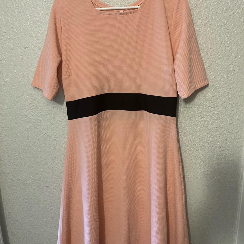 Elegant Pink and Black Women's Dress